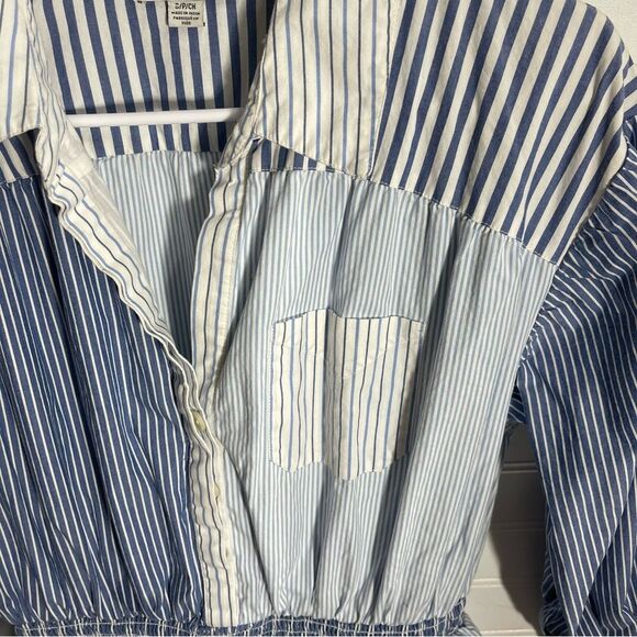 Women’s Blue & White Striped Utility Dress Size Small - Picture 7 of 16